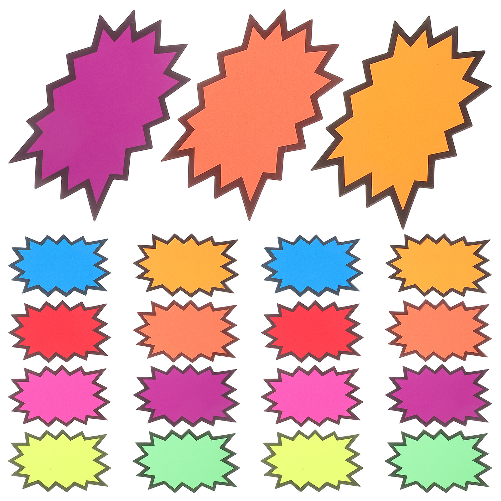 Yard Sign Blank - 80Pcs Fluorescent Burst Sale Tags Neon