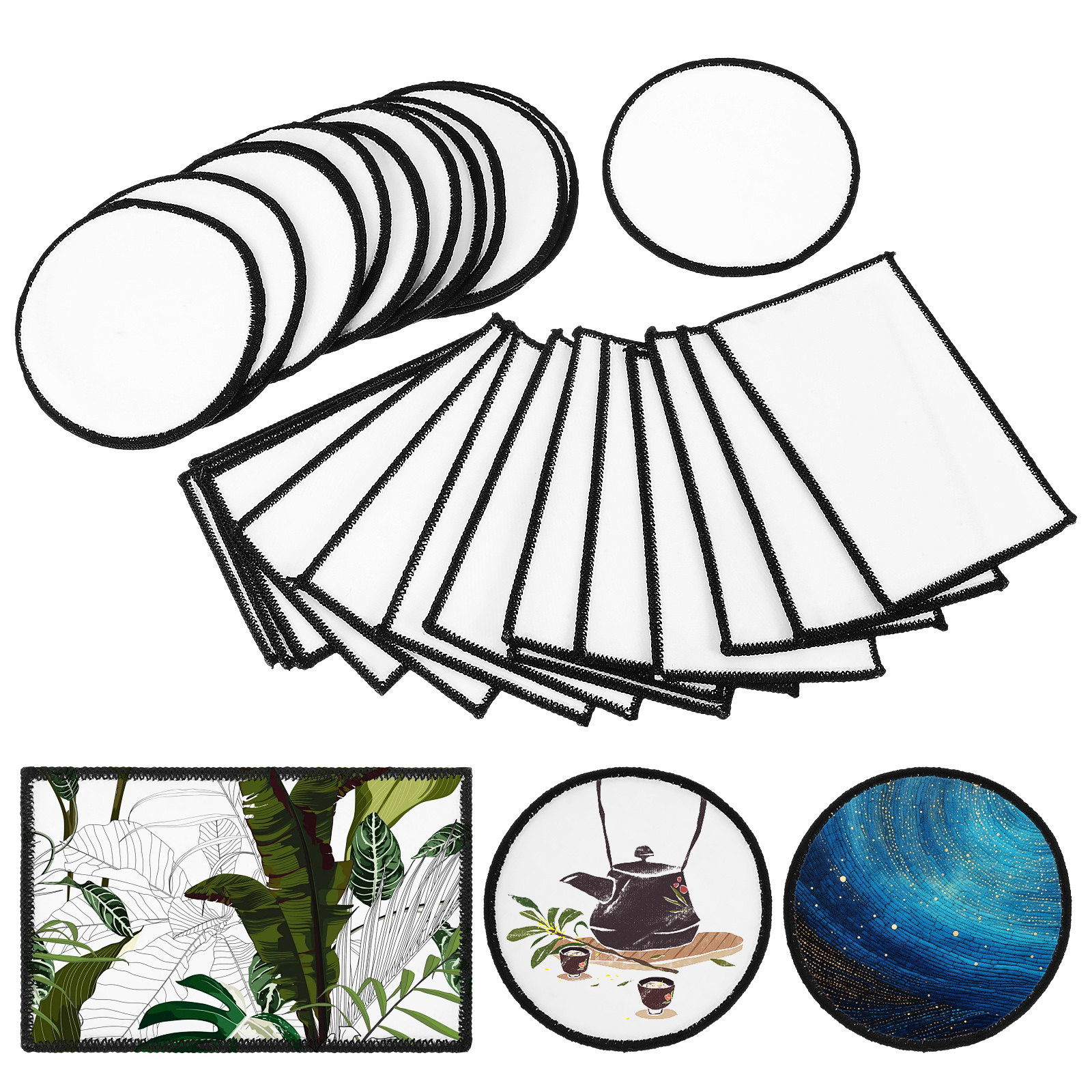 Hat Sublimation Blank - 30Pcs Sublimation Blank Patches Adhesive Polyester
