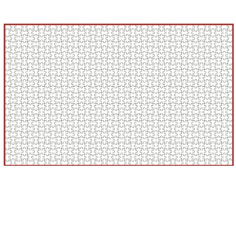 Puzzle Blank White - 38*26cm Adult 1000 Pieces Mini Jigsaw