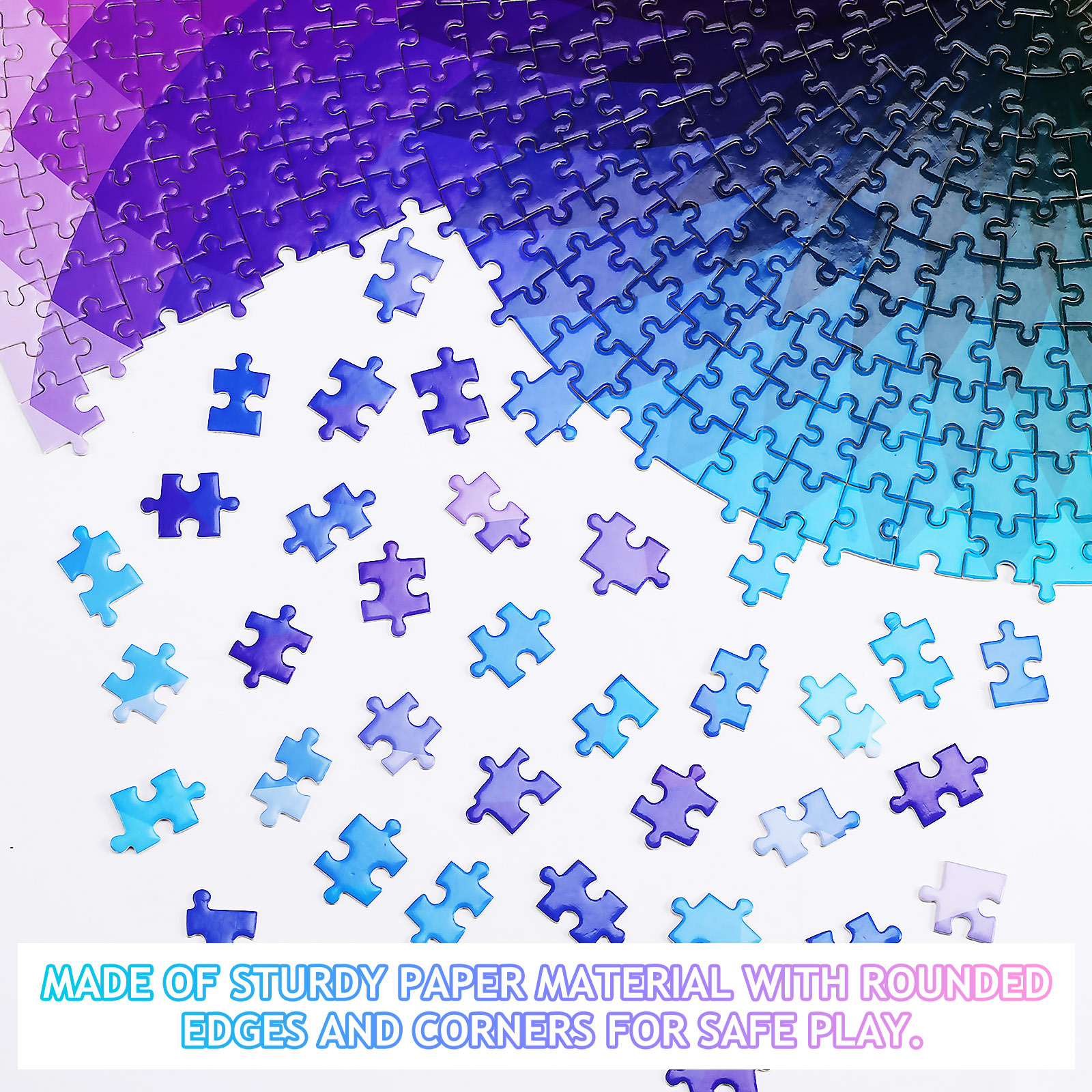1000 Piece Rainbow Gradient Ji - مراجعة Puzzle Blank White وسعره