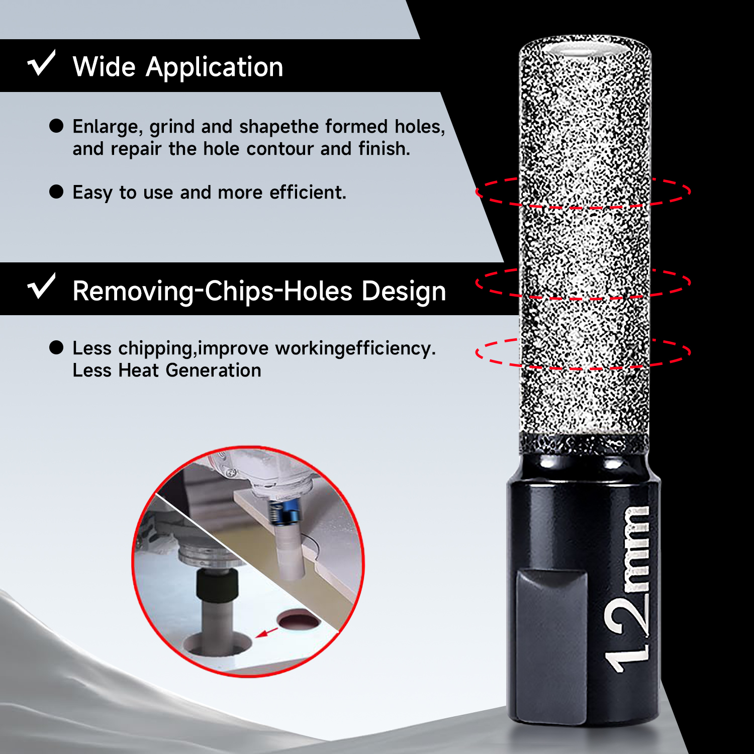 6/8/10/12mm M10 Vaccum Brazed  - مراجعة Ceramic Tile Blank وسعره