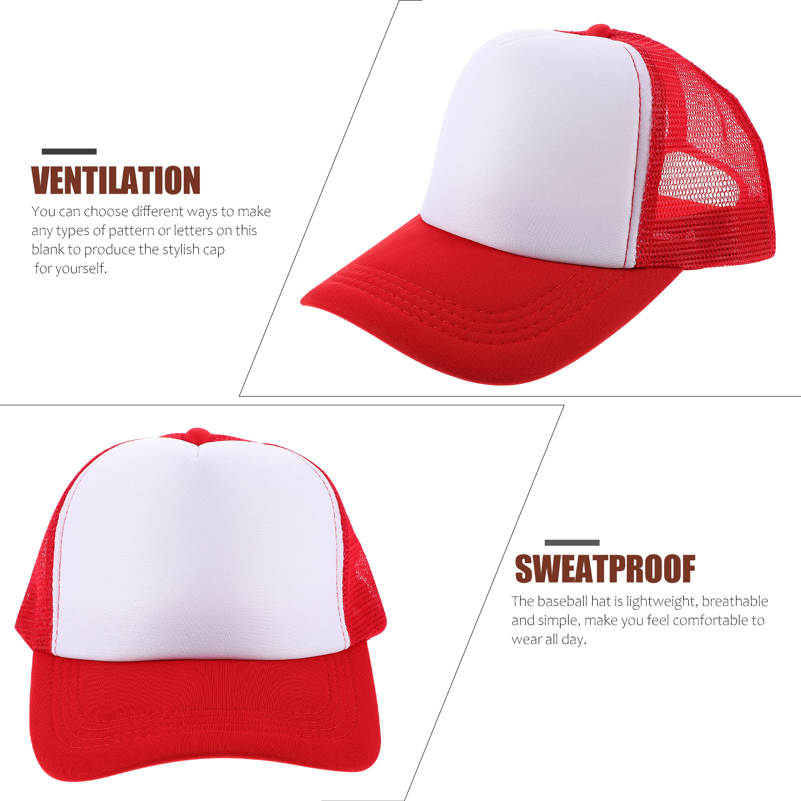 5Pcs DIY Blank Baseball Caps S - مراجعة Hat Sublimation Blank وسعره