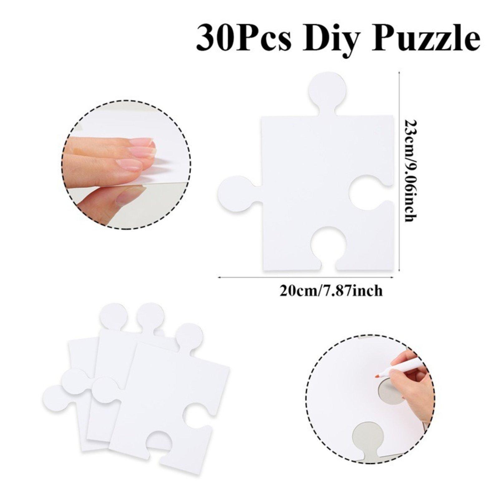White Blank Drawing Puzzles Ca - مراجعة Puzzle Blank White وسعره