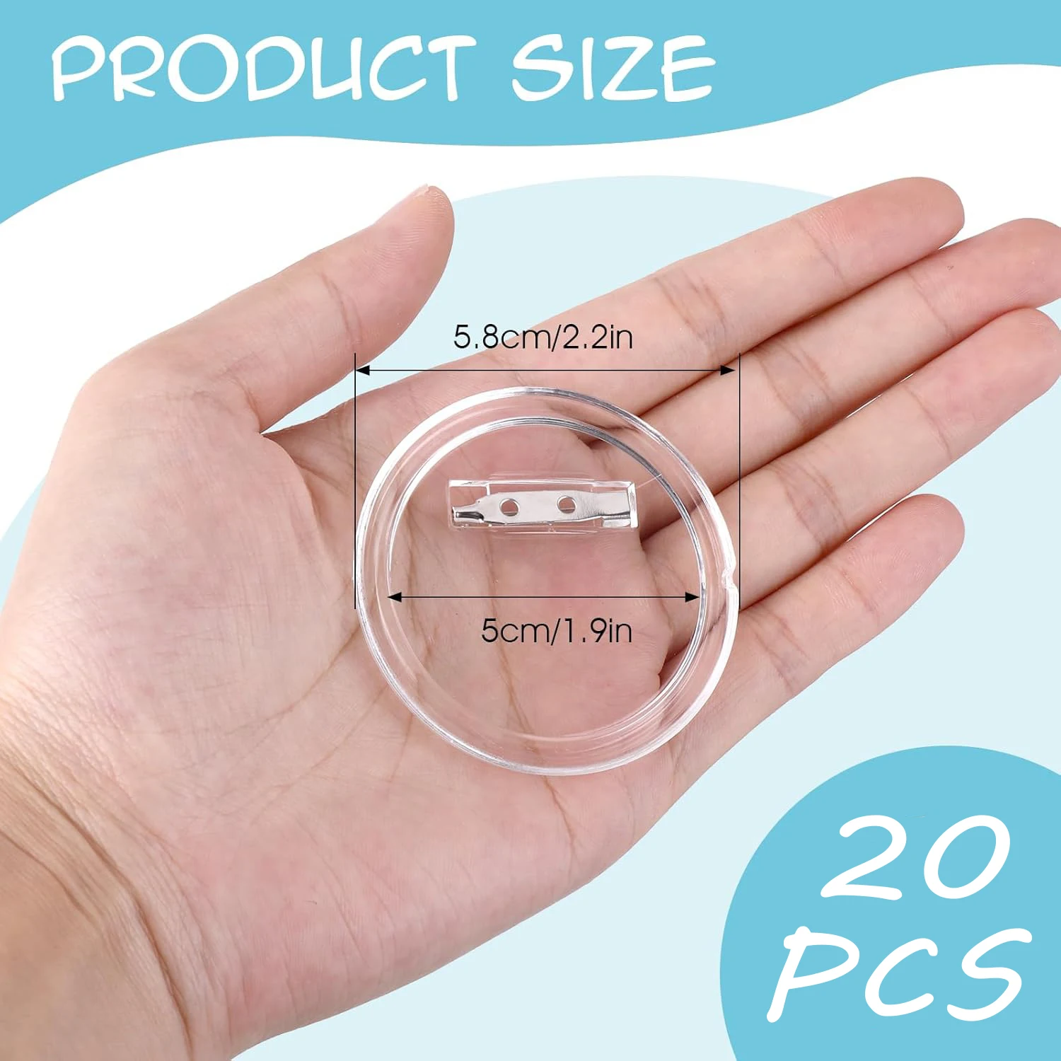 5-20PCS Buttons Blanks with Pi - مراجعة Button Badge Blank وسعره