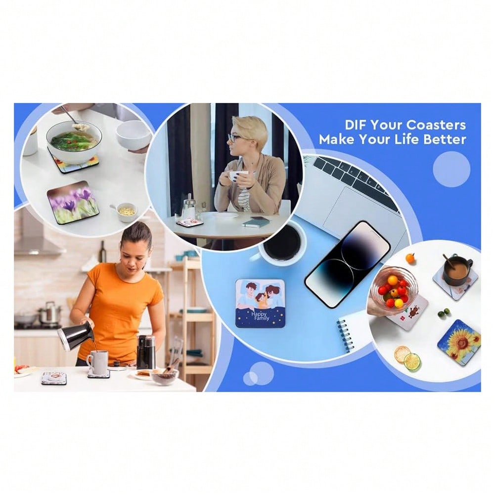 1PCS Square Sublimation Blanks - مراجعة Coaster Sublimation Blank وسعره