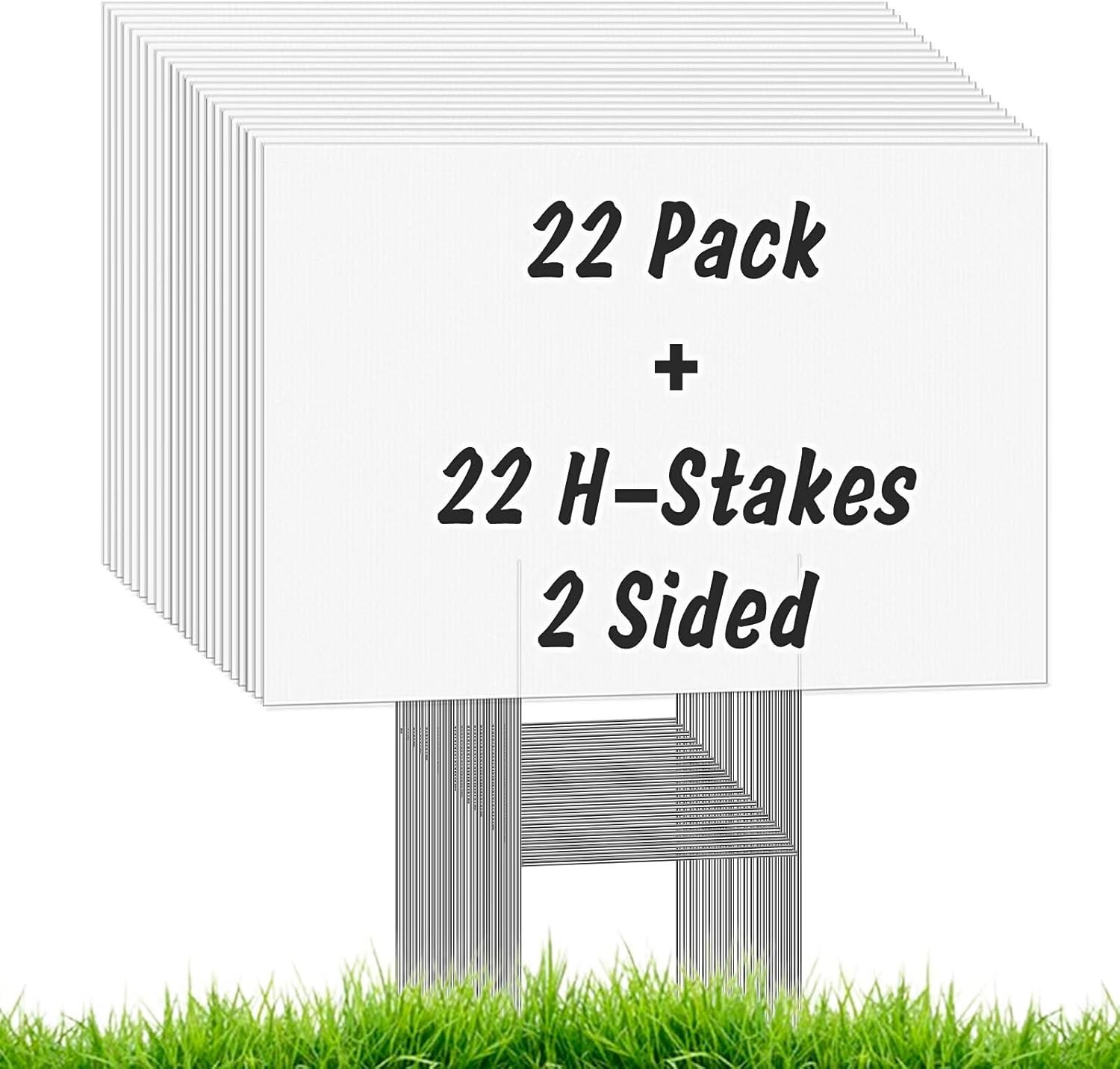 22Pcs Blank Yard Signs with St - مراجعة Yard Sign Blank وسعره