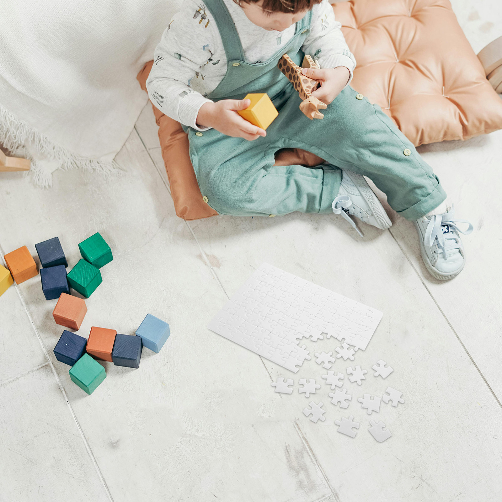 4 Sheets Blank Jigsaw Puzzle B - مراجعة Puzzle Blank White وسعره