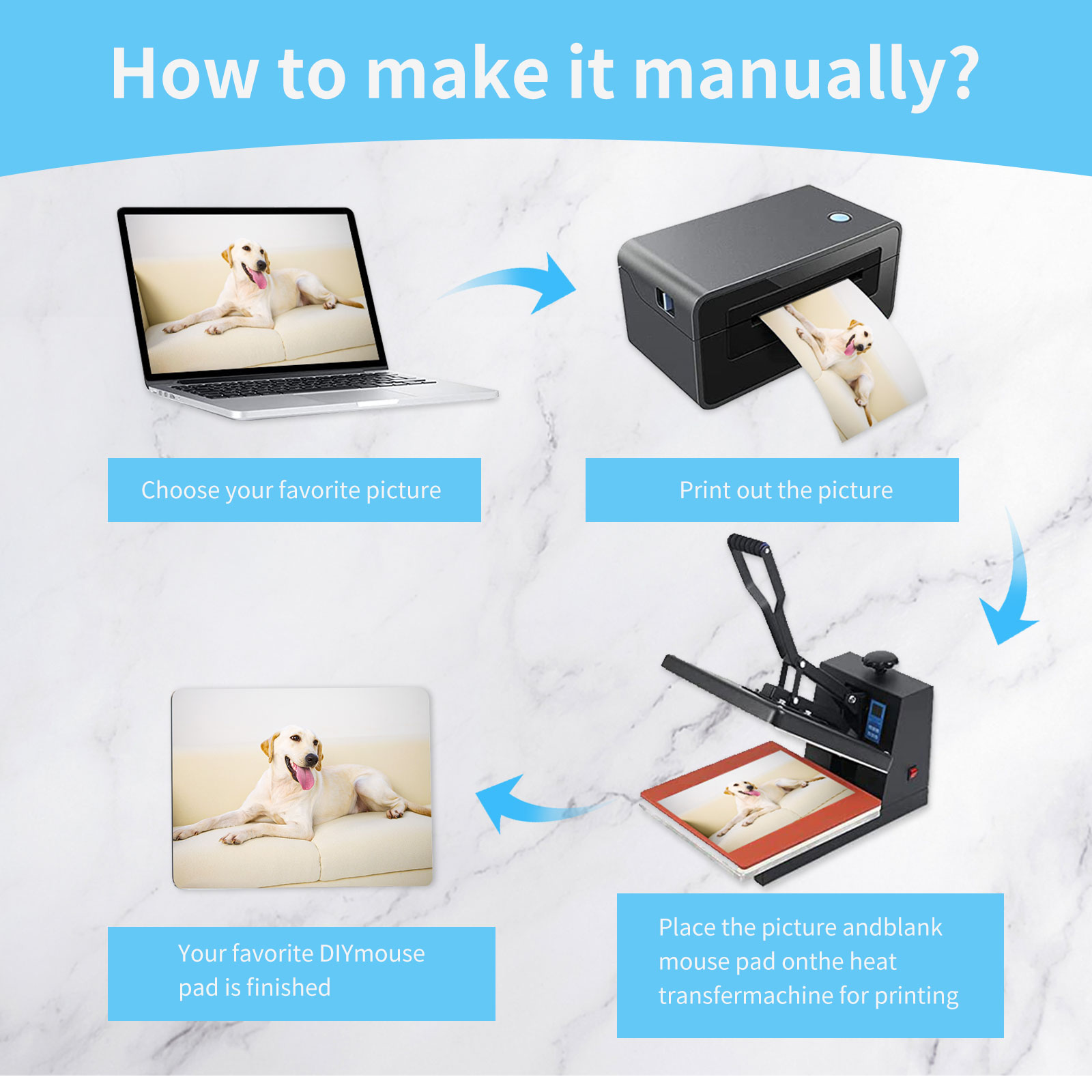 8pcs Sublimation Mouse Pad Bla - مراجعة Mouse Pad Blank Sublimation وسعره