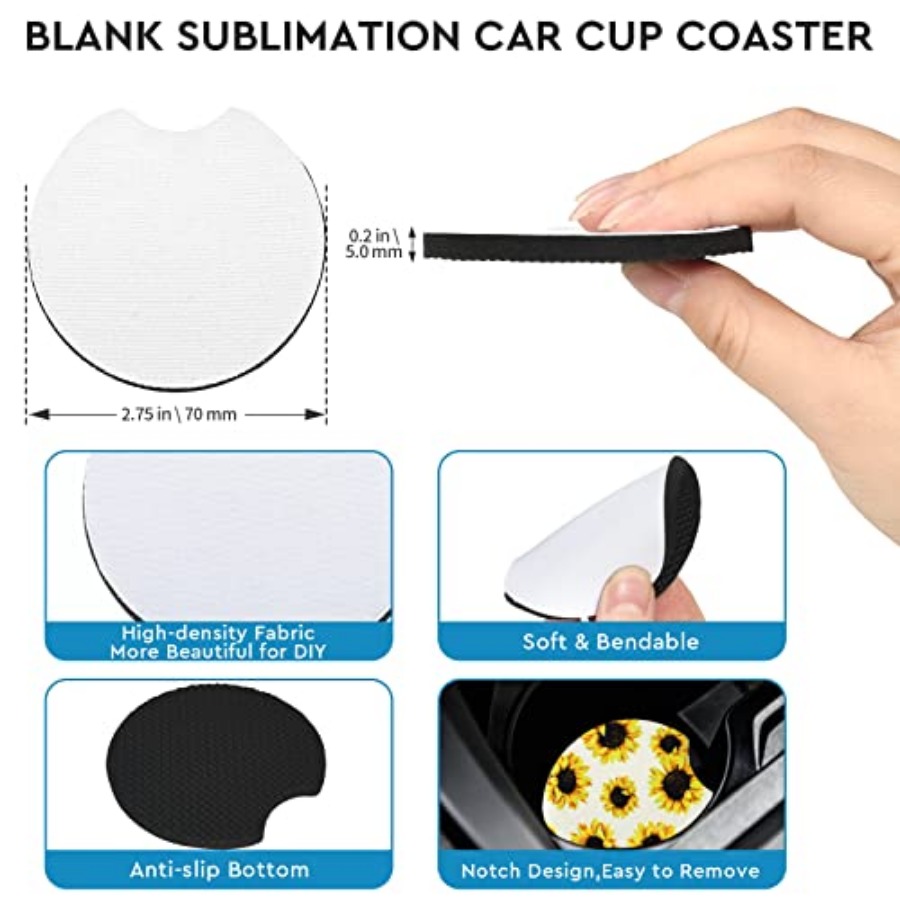 40PCS Sublimation Blank Car Co - مراجعة Coaster Sublimation Blank وسعره