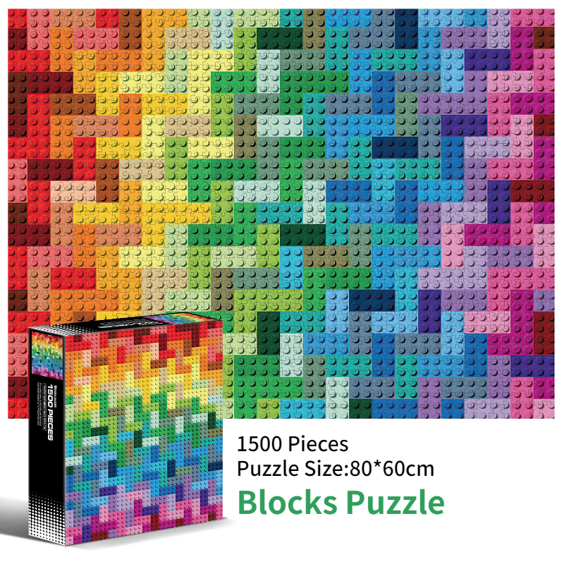 80*60cm Adult 1500pcs Paper Ji - مراجعة Puzzle Blank White وسعره