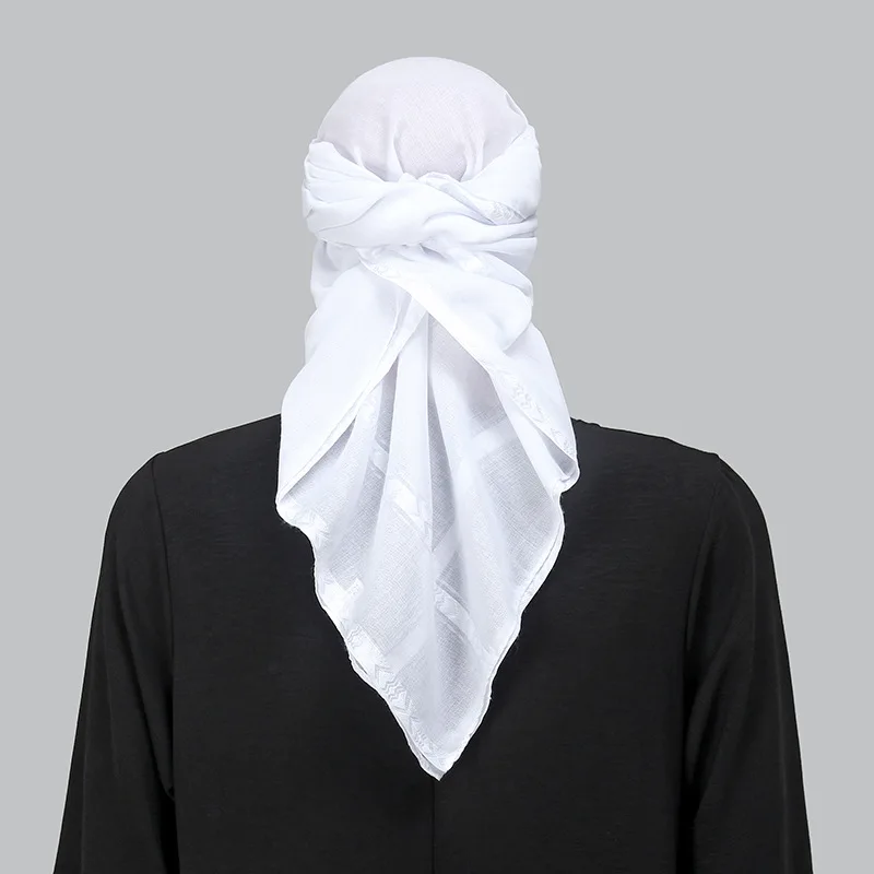 Islam White Square Scarf Men S - مراجعة Bandana Blank White وسعره