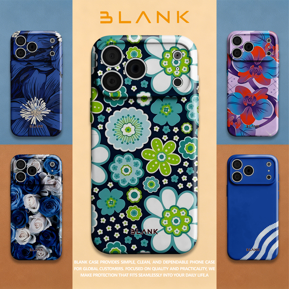 Blue and Green Floral Print Fo - مراجعة Phone Case Blank Print وسعره