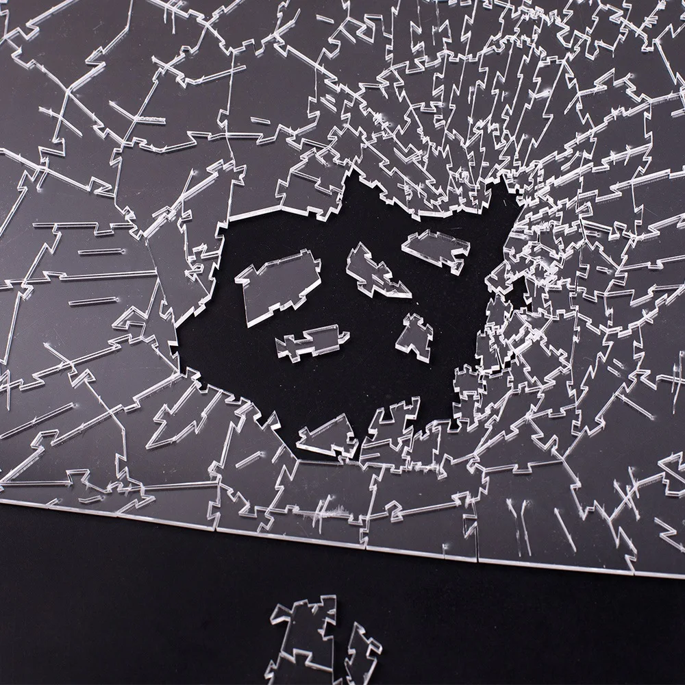 Acrylic Broken Glass Jigsaw Pu - مراجعة Puzzle Blank White وسعره