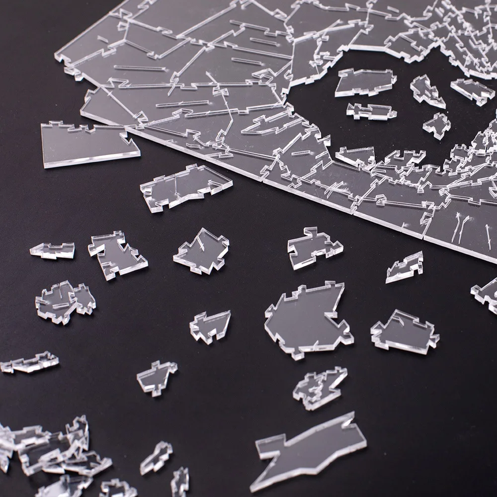 Acrylic Broken Glass Jigsaw Pu - مراجعة Puzzle Blank White وسعره