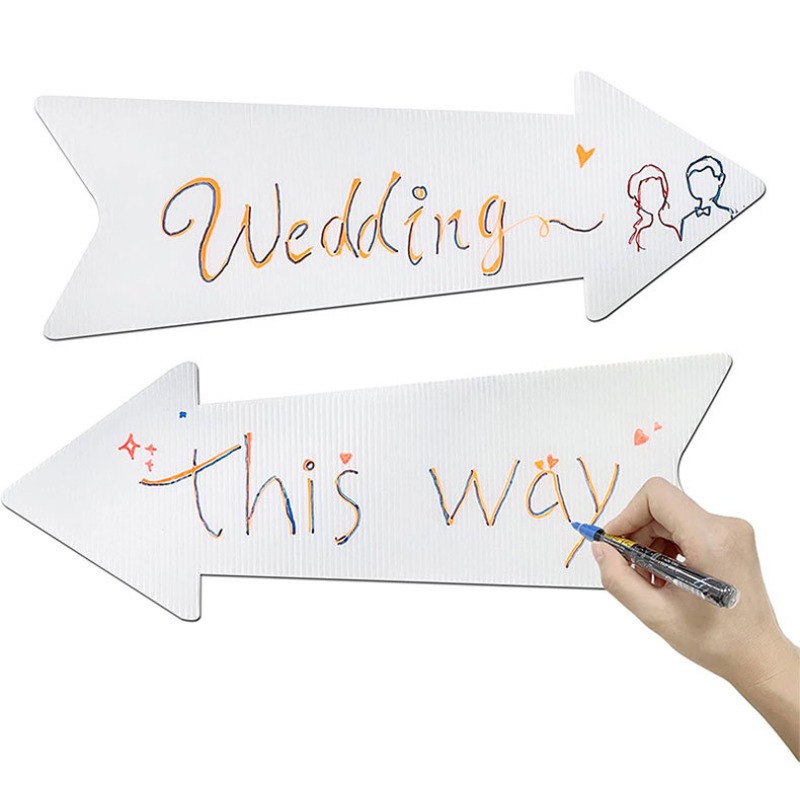Blank Arrow Signs with Stakes  - مراجعة Yard Sign Blank وسعره