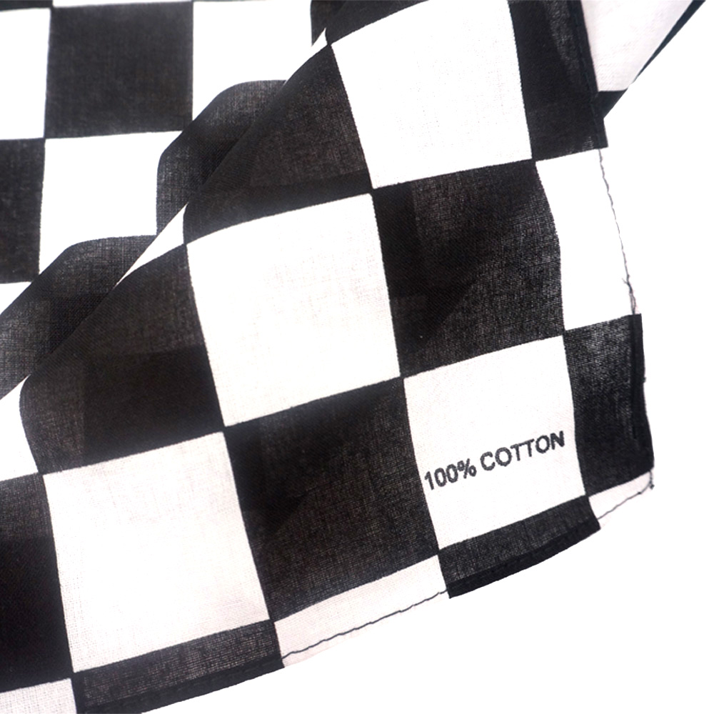 Bandana Checkered Flag Auto Ra - مراجعة Bandana Blank White وسعره