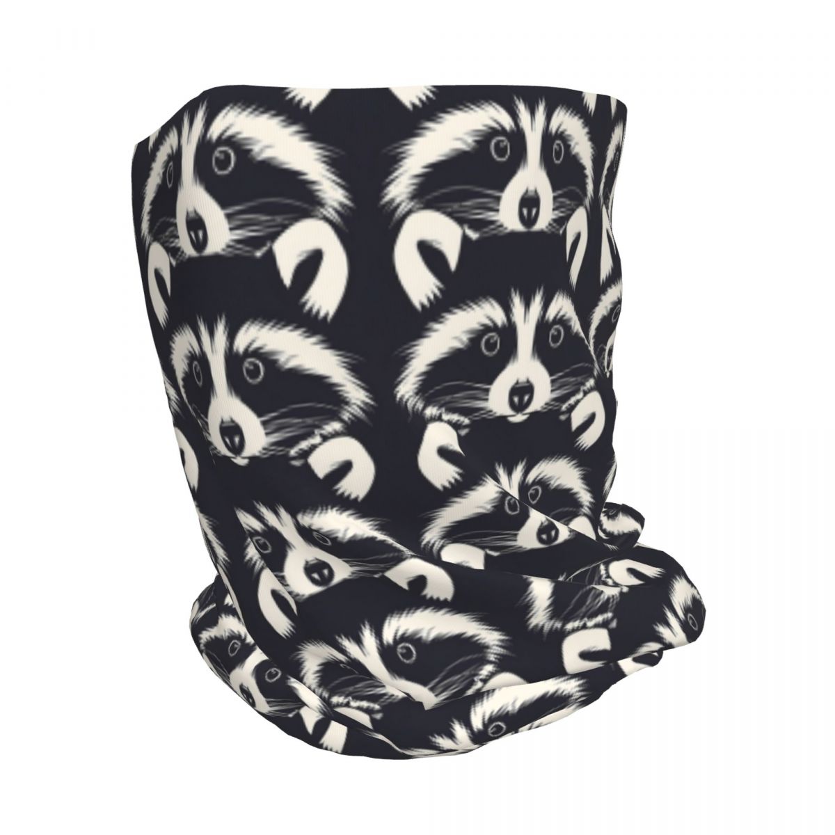 Black And White Raccoon Face P - مراجعة Bandana Blank White وسعره