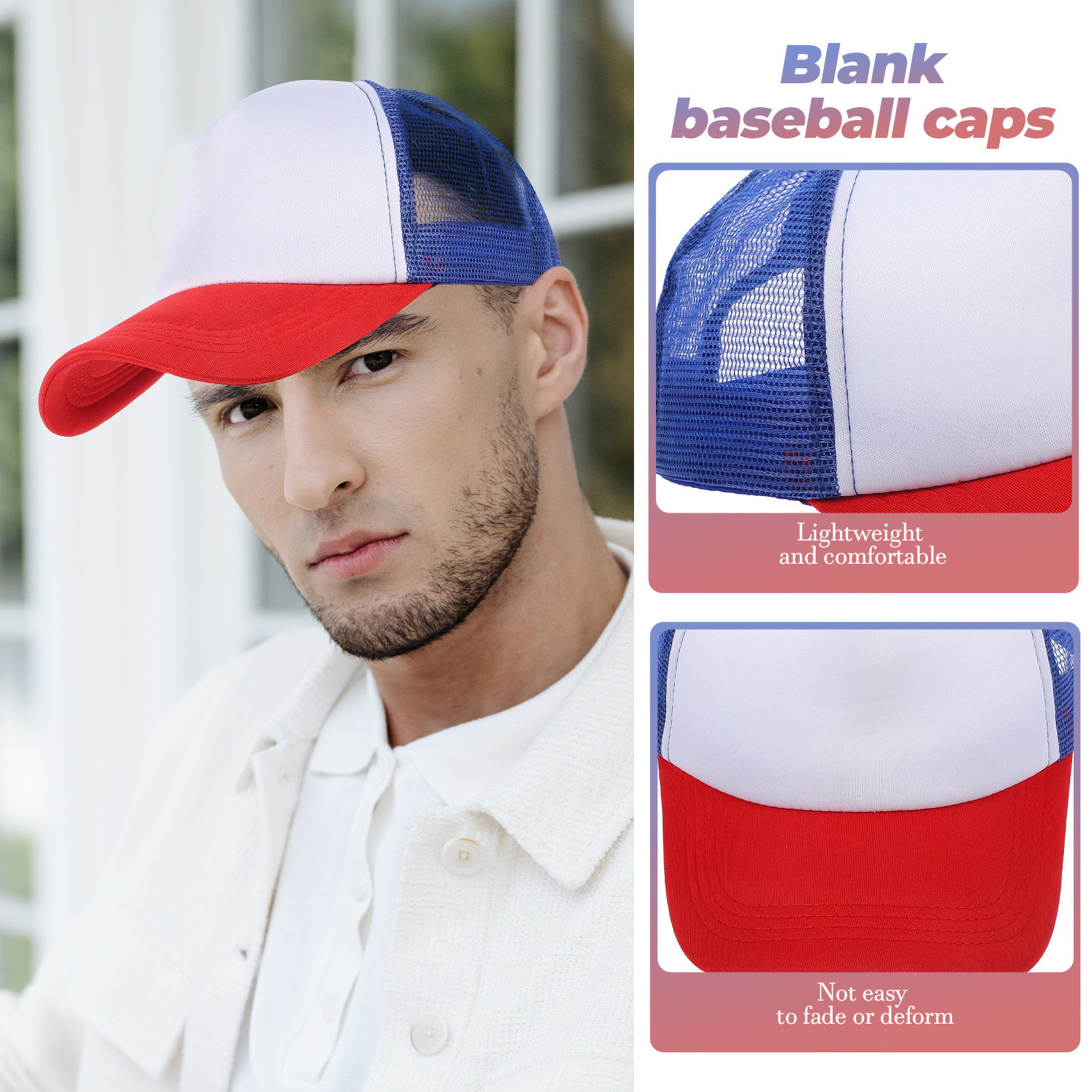10Pcs DIY Blank Baseball Hats  - مراجعة Hat Sublimation Blank وسعره