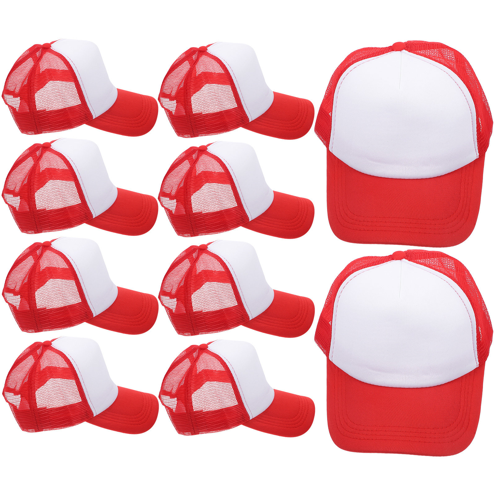 10Pcs Blank Baseball Caps Mesh - مراجعة Hat Sublimation Blank وسعره
