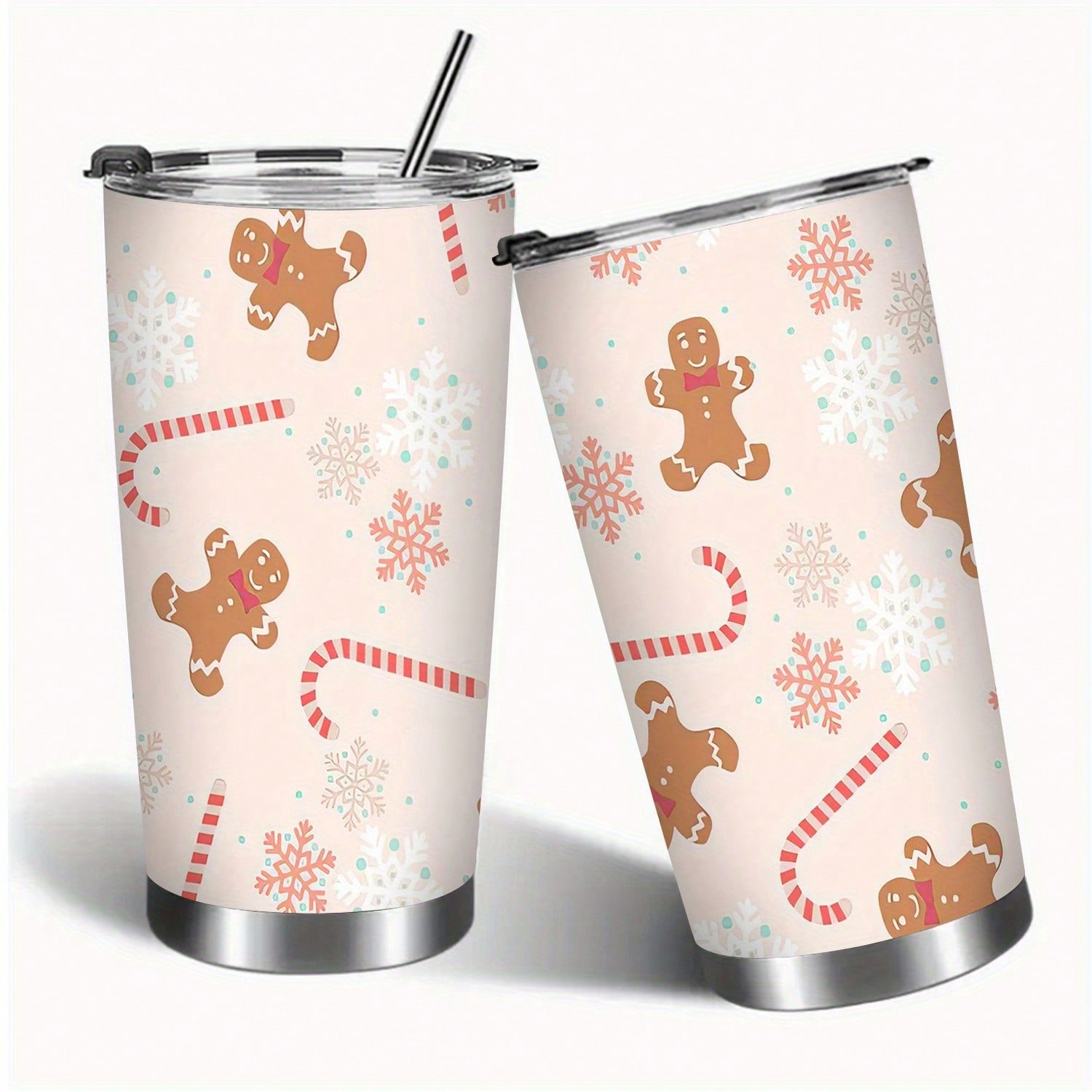 TOPZOO 20oz Gingerbread Man &  - مراجعة Tumbler 20Oz White وسعره
