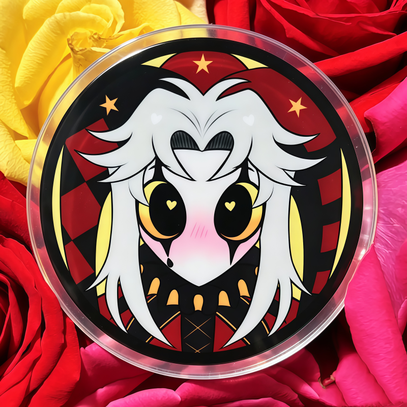 Cute Pierrot Clown Anime Merch - مراجعة Button Badge Blank وسعره